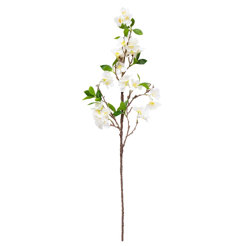 White Blossom Floral Branch, 38" | At Home