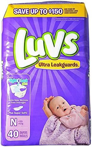 Luvs Newborn Ultra Leakguards Diapers, 40 Count | Amazon (US)