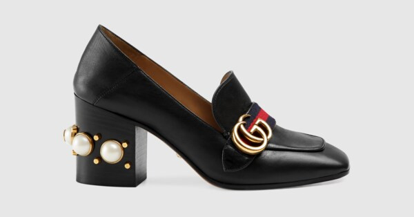 Leather mid-heel loafer | Gucci (EU)