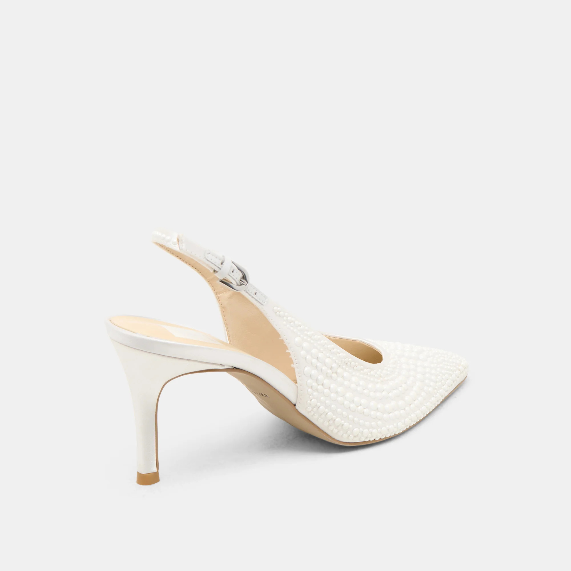 Elasi Pearl Off White Satin Heels | Dolce Vita | DolceVita.com