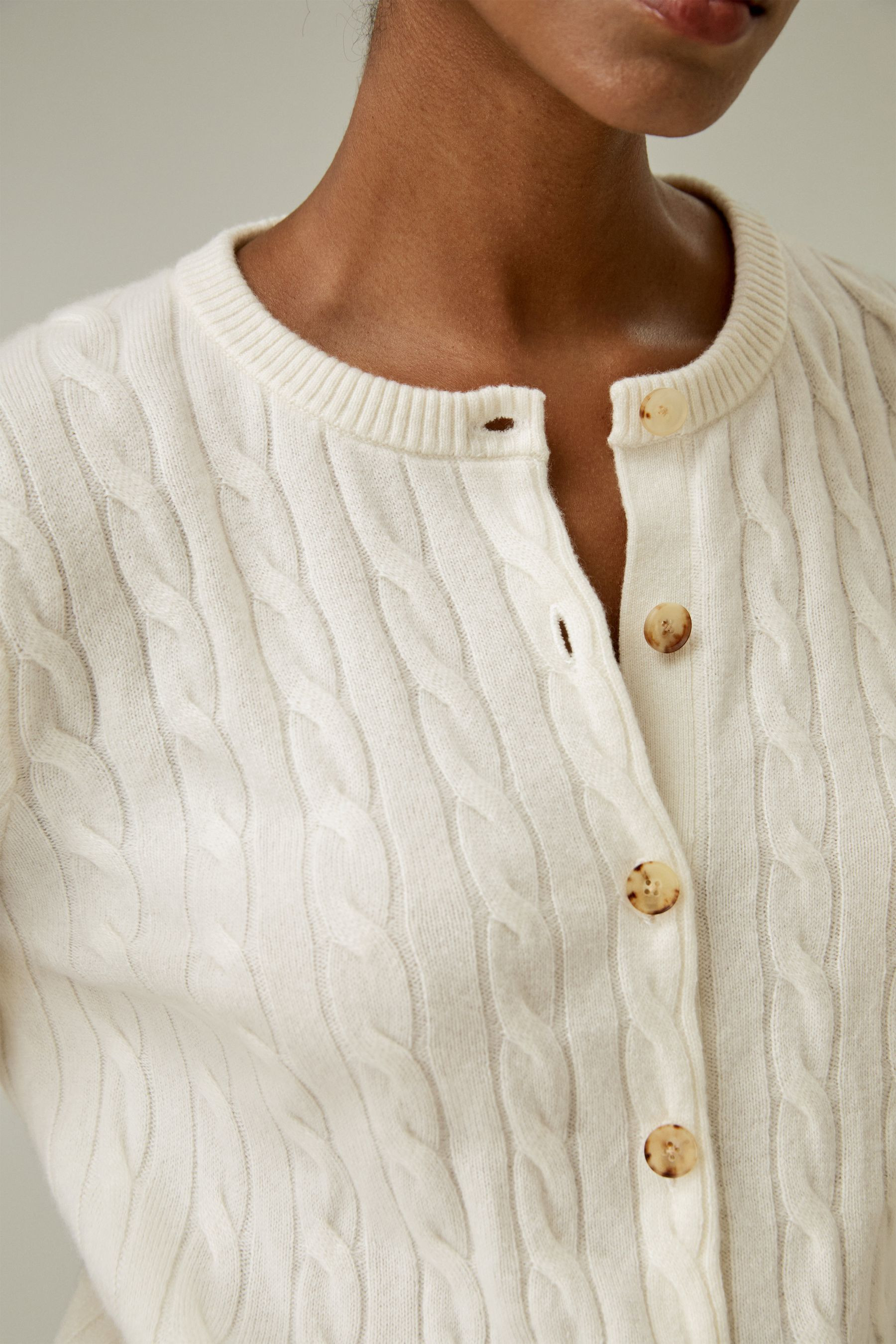 Baby Cashmere Cable-Knit Cardigan | LILYSILK