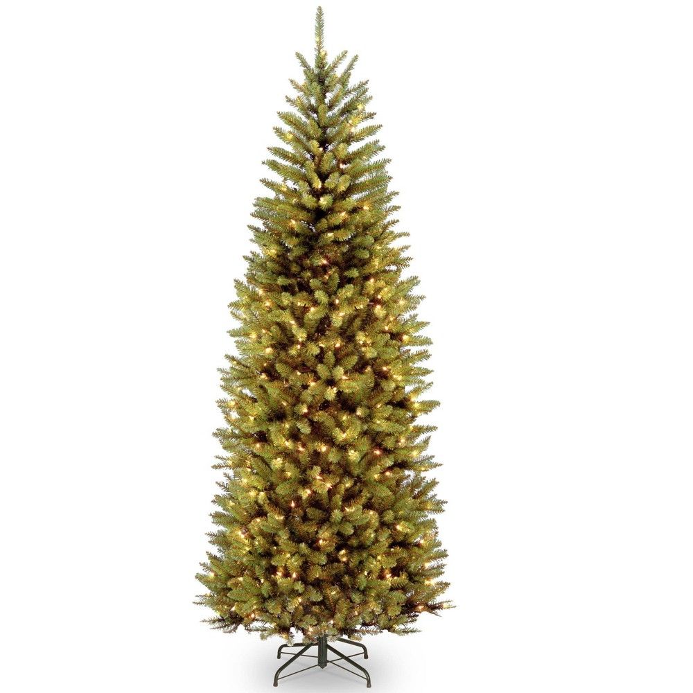 7.5ft National Christmas Tree Company Kingswood Fir Artificial Slim Christmas Tree Dual Color LED | Target