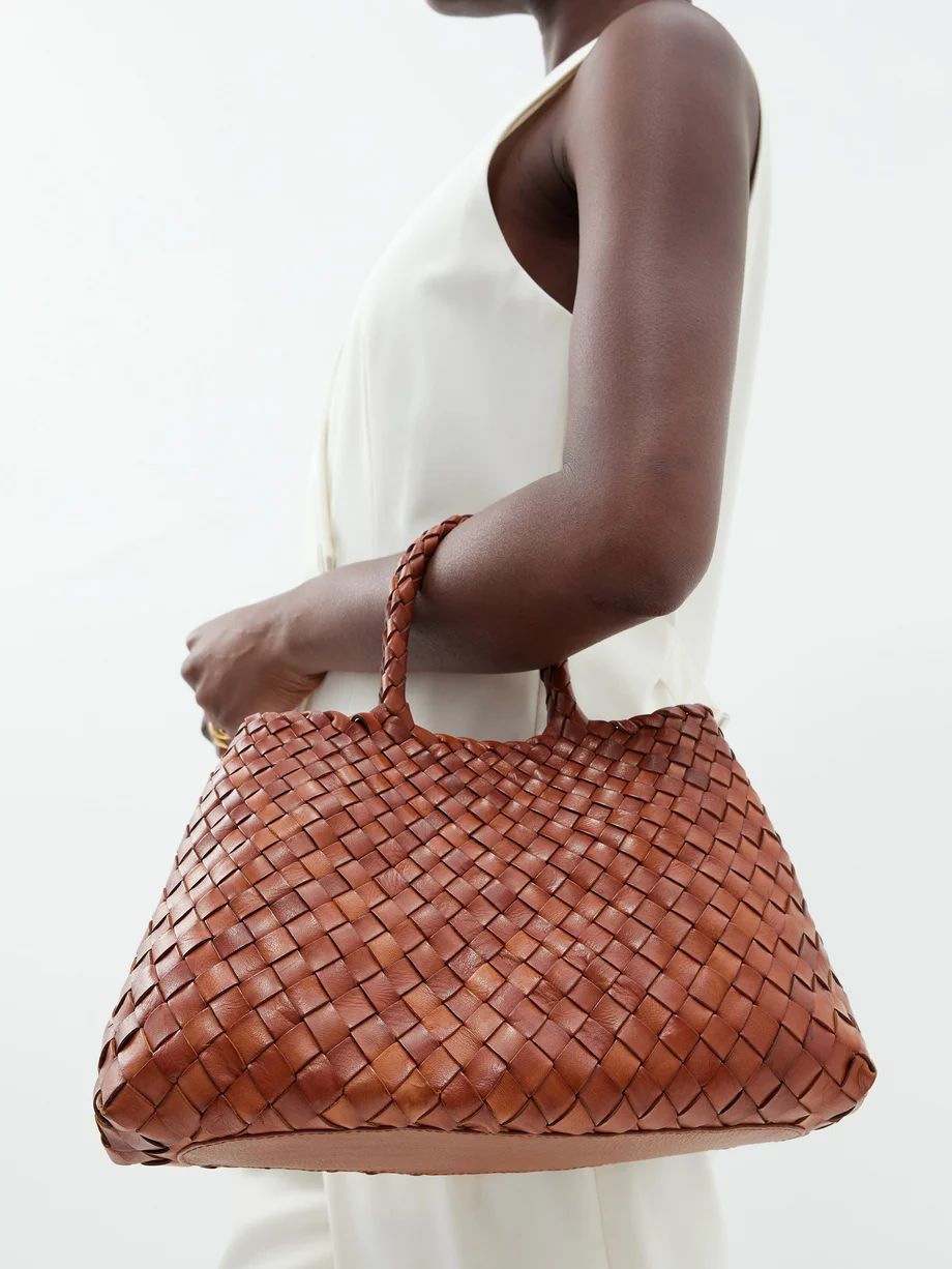 Santa Croce small woven-leather tote bag | Dragon Diffusion | Matches (US)