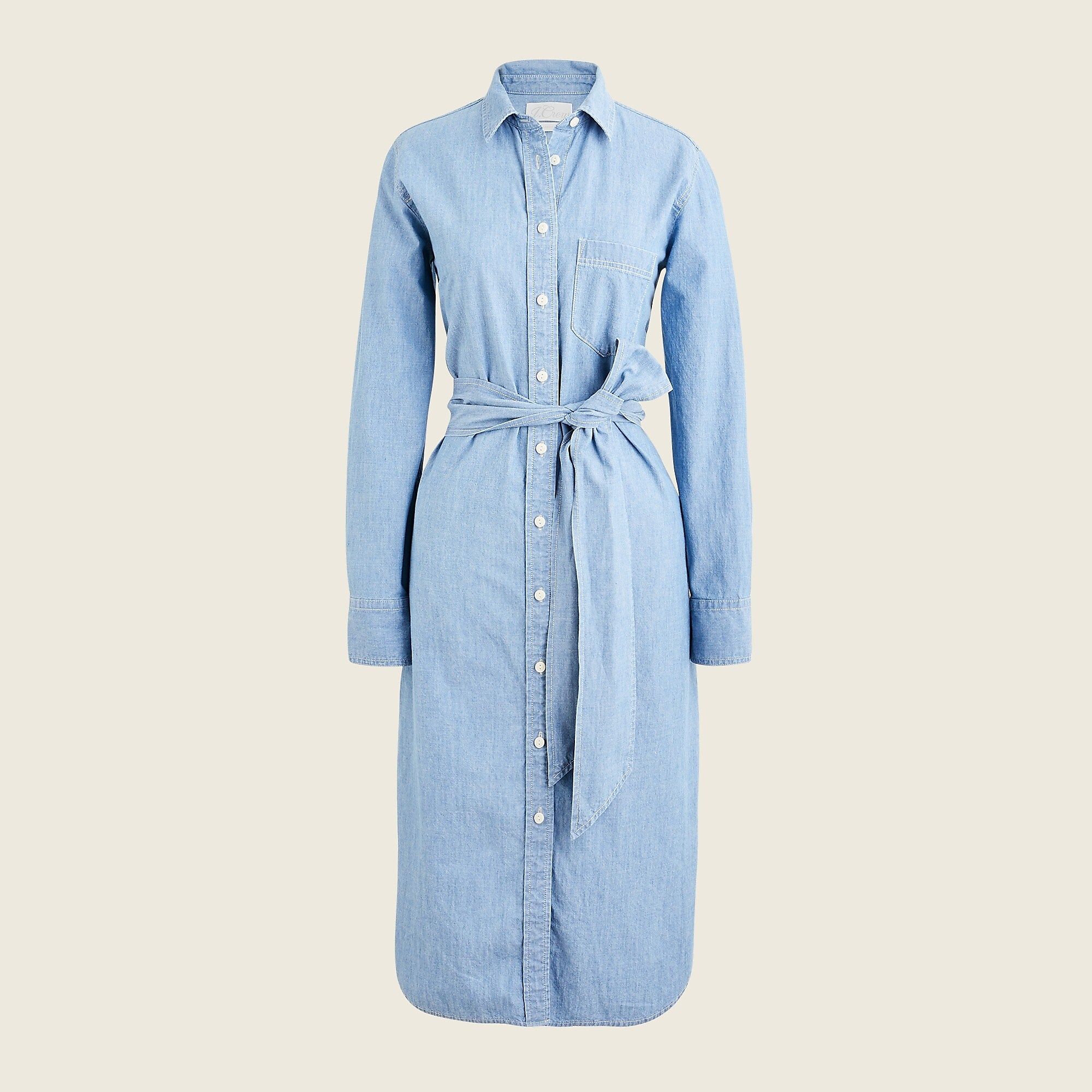 Classic-fit chambray shirtdress | J.Crew US