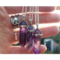 Amethyst necklace, amethyst pendant, amethyst crystal necklace, amethyst choker, healing crystals an | Etsy (US)