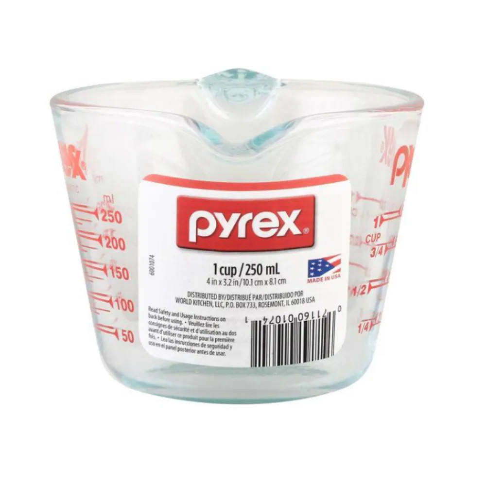 PYREX Clear Glass Measuring Cup 1 Cup Pack of 6 one_size | 6001074 | Lowe's