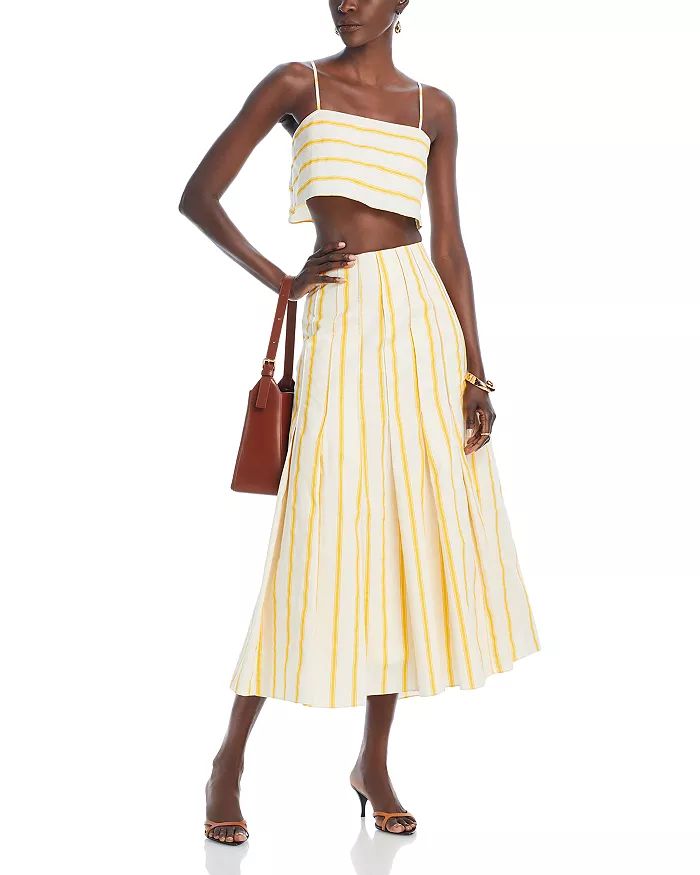 English Factory Striped Poplin Cropped Tank Top & Pleated Maxi Skirt Back to results -  Women - B... | Bloomingdale's (US)