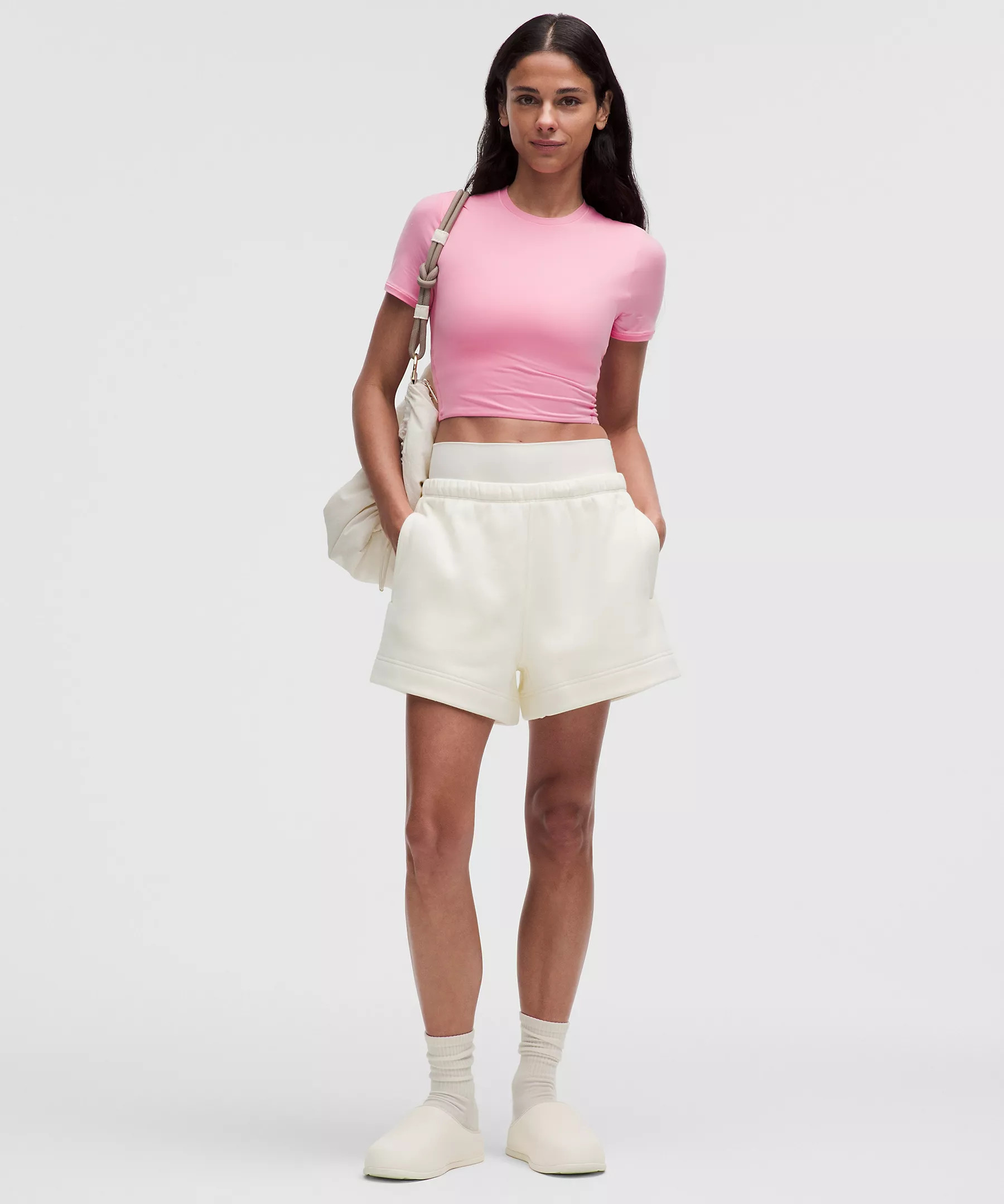 Wundermost Ultra-Soft Nulu Crewneck Cropped T-Shirt | Lululemon (US)