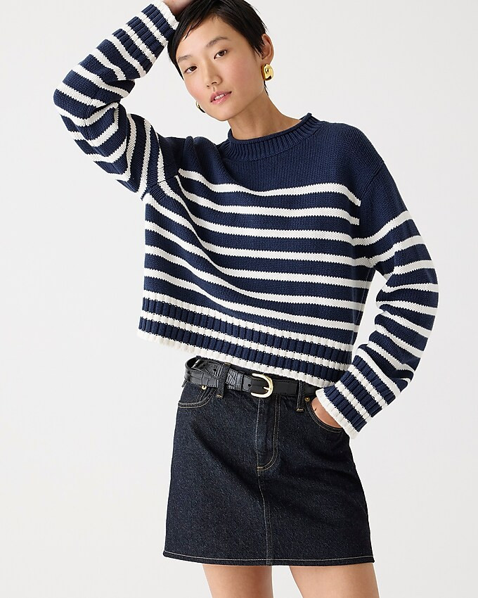 Rollneck™ sweater in stripe | J. Crew US