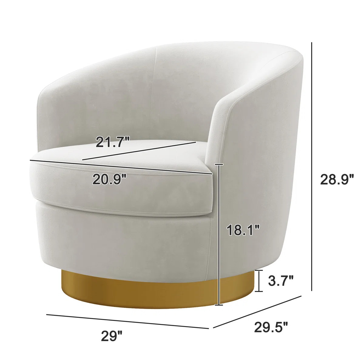 Velvet Swivel Barrel Chair (Set of 2) (Set of 2) | Wayfair North America