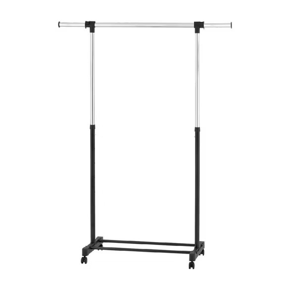 Adjustable Single Rod Garment Rack Black - Room Essentials™ | Target