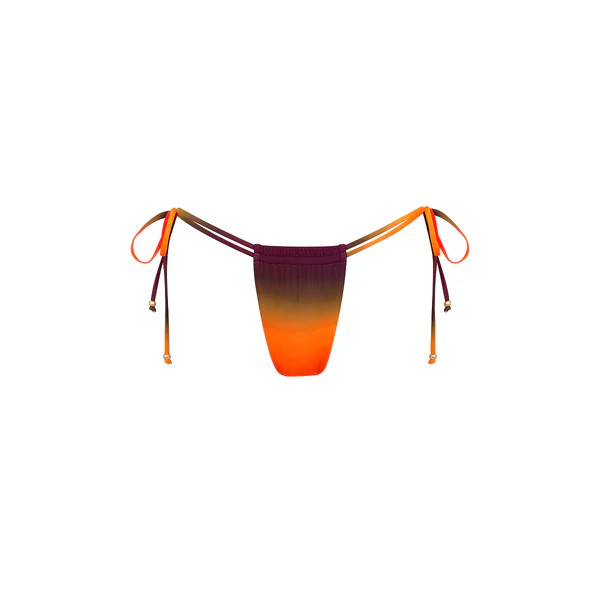 Tie Ruched Thong Bikini Bottom - Coyote Kisses | Kulani Kinis US