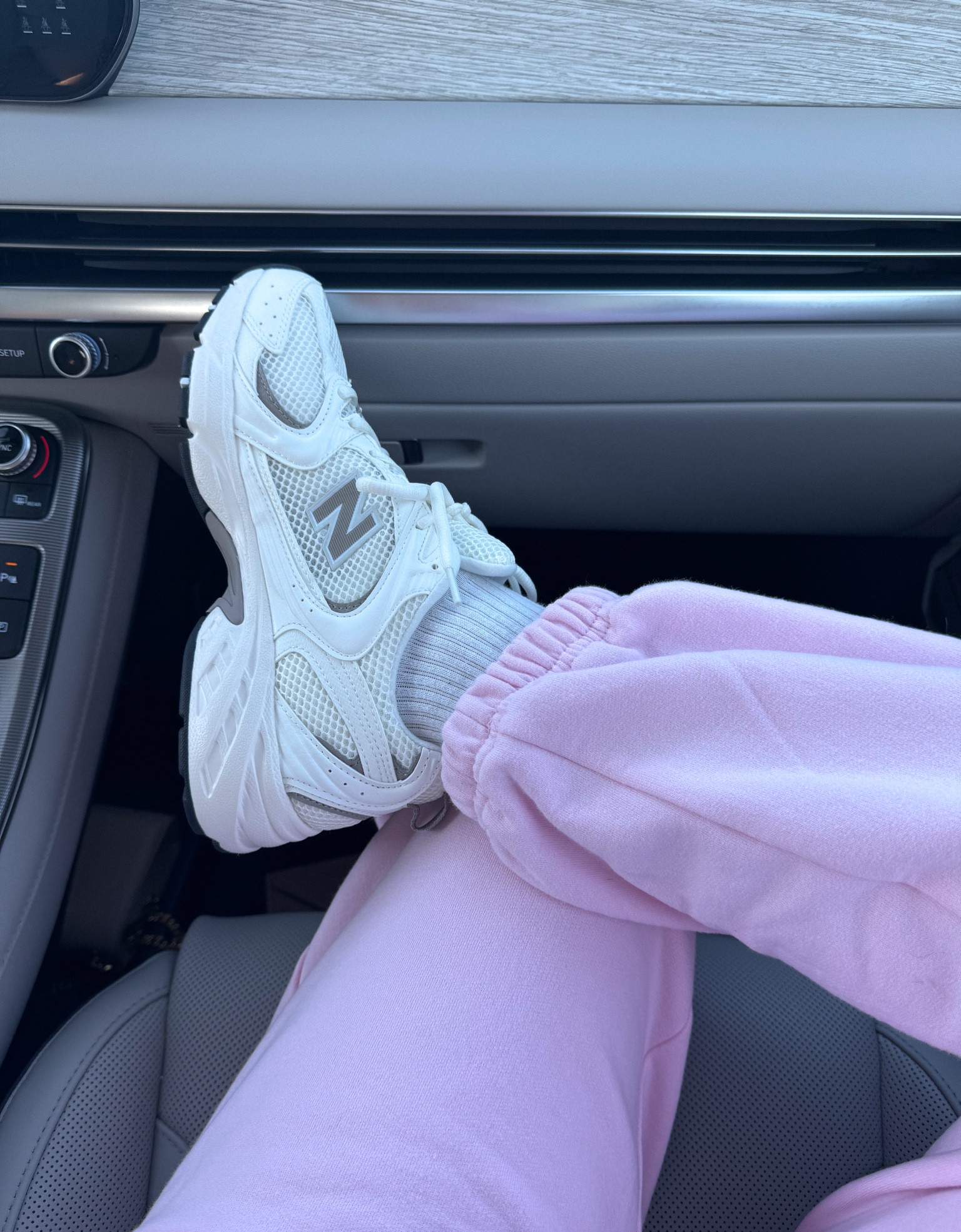 Color sea salt/sandstone | fits tts 

travel fit | athleisure | new balance 530 | Nordstrom | Amazon socks | Anthropologie baseball cap | comfy casual | blush pink bar sweats | pink hat 

#LTKTravel #LTKFindsUnder100 #LTKShoeCrush