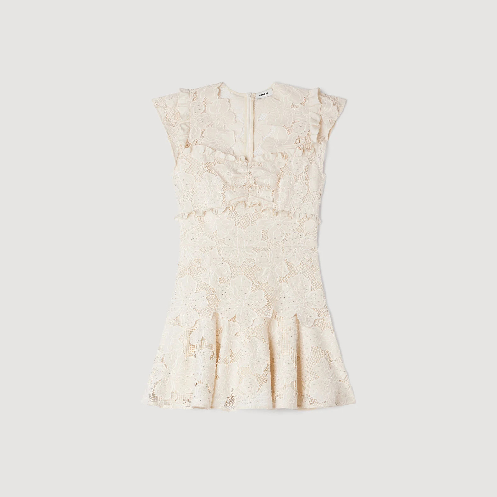 Mini guipure dress | Sandro US | Sandro-Paris US