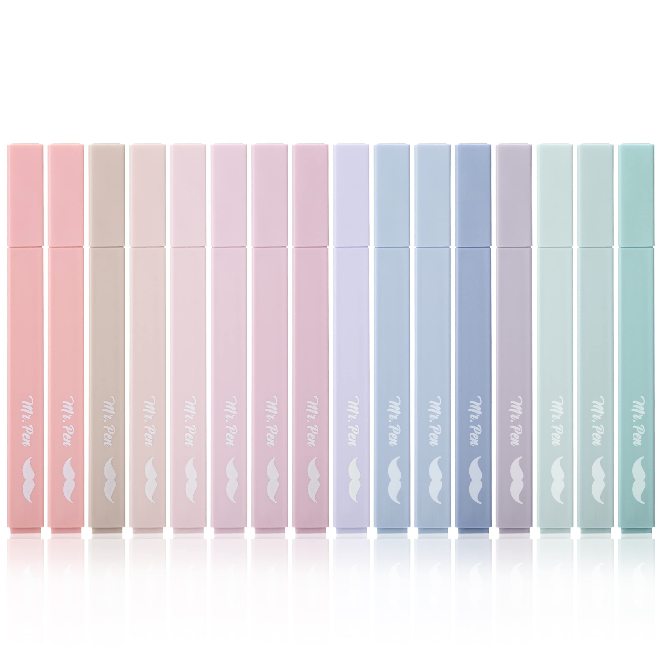Mr. Pen- Aesthetic Highlighters, 16 pcs, Chisel Tip, Morandi Colors, No Bleed Bible Highlighter P... | Amazon (US)