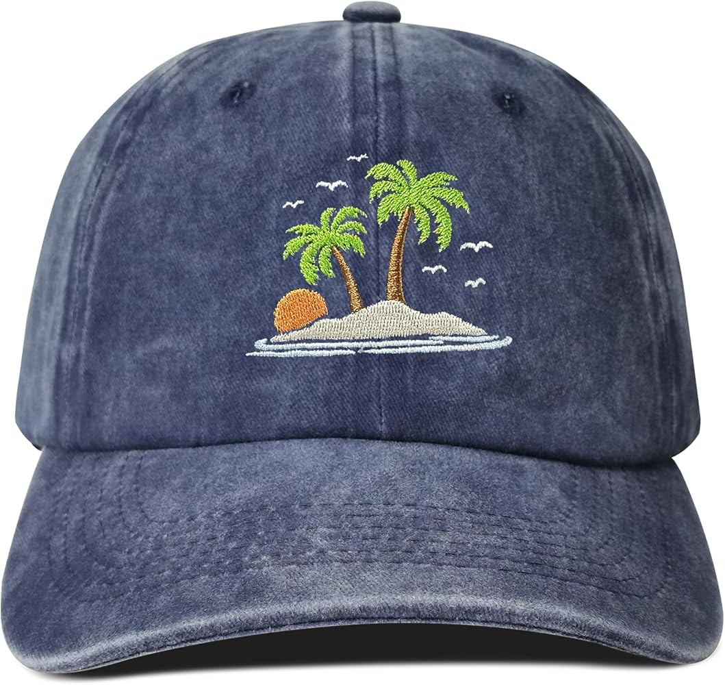 Hepandy Embroidered Palm Tree Hats | Amazon (US)