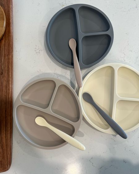 Starting solids must baby silicone neutral plates and spoons - we love an aesthetic moment 

#LTKhome #LTKbump #LTKbaby