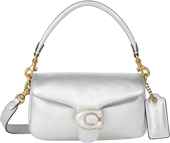 COACH Metallic Leather Covered C Closure Pillow Tabby Shoulder Bag 18 | Amazon (UK)