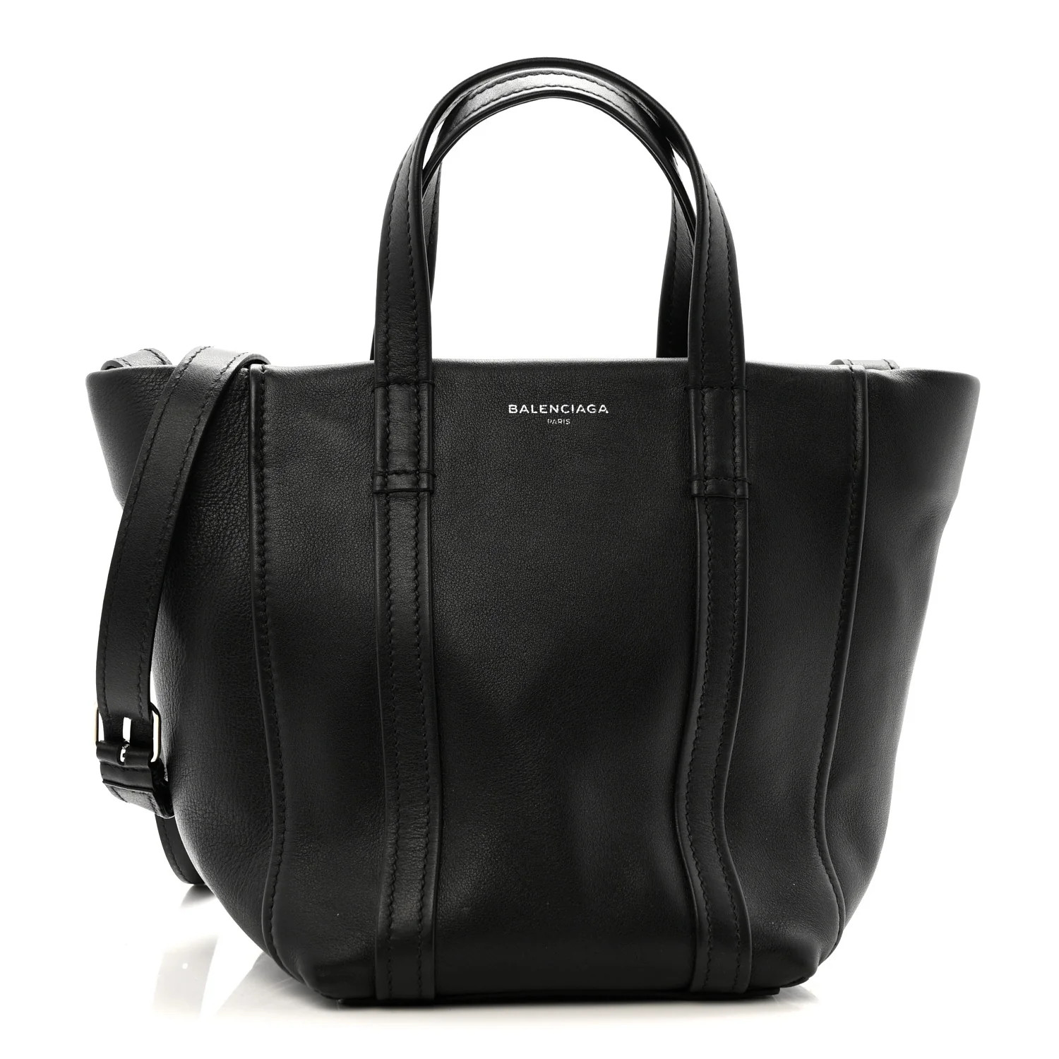 Balenciaga Calfskin XS Laundry Cabas Tote Black 1836392 | FASHIONPHILE (US)