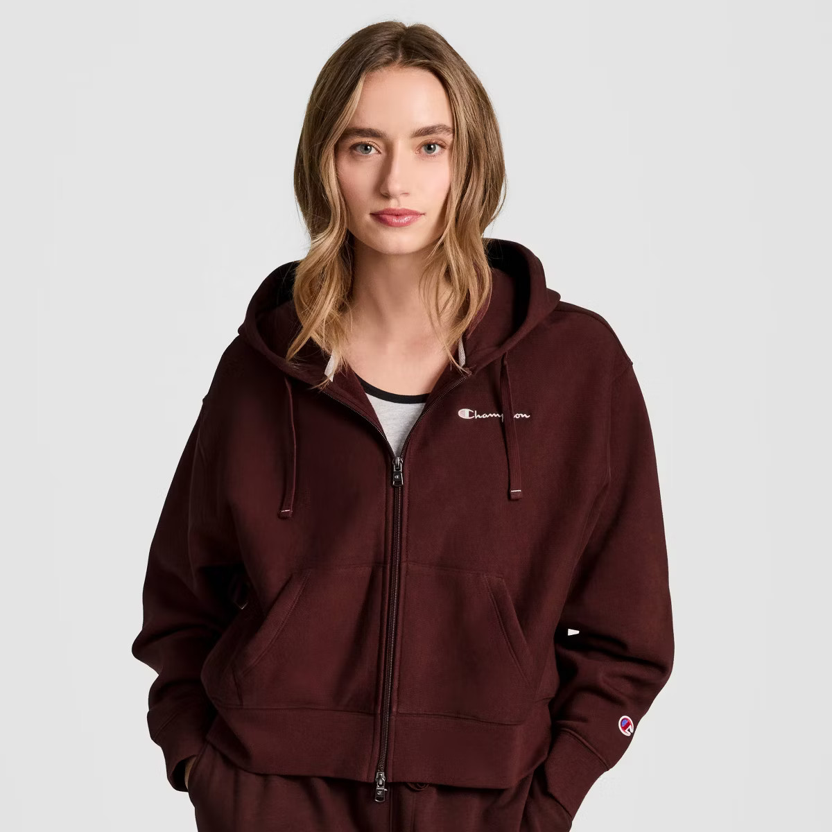 Champion Women's Cropped Fleece Zip-Up Sweatshirt | Target