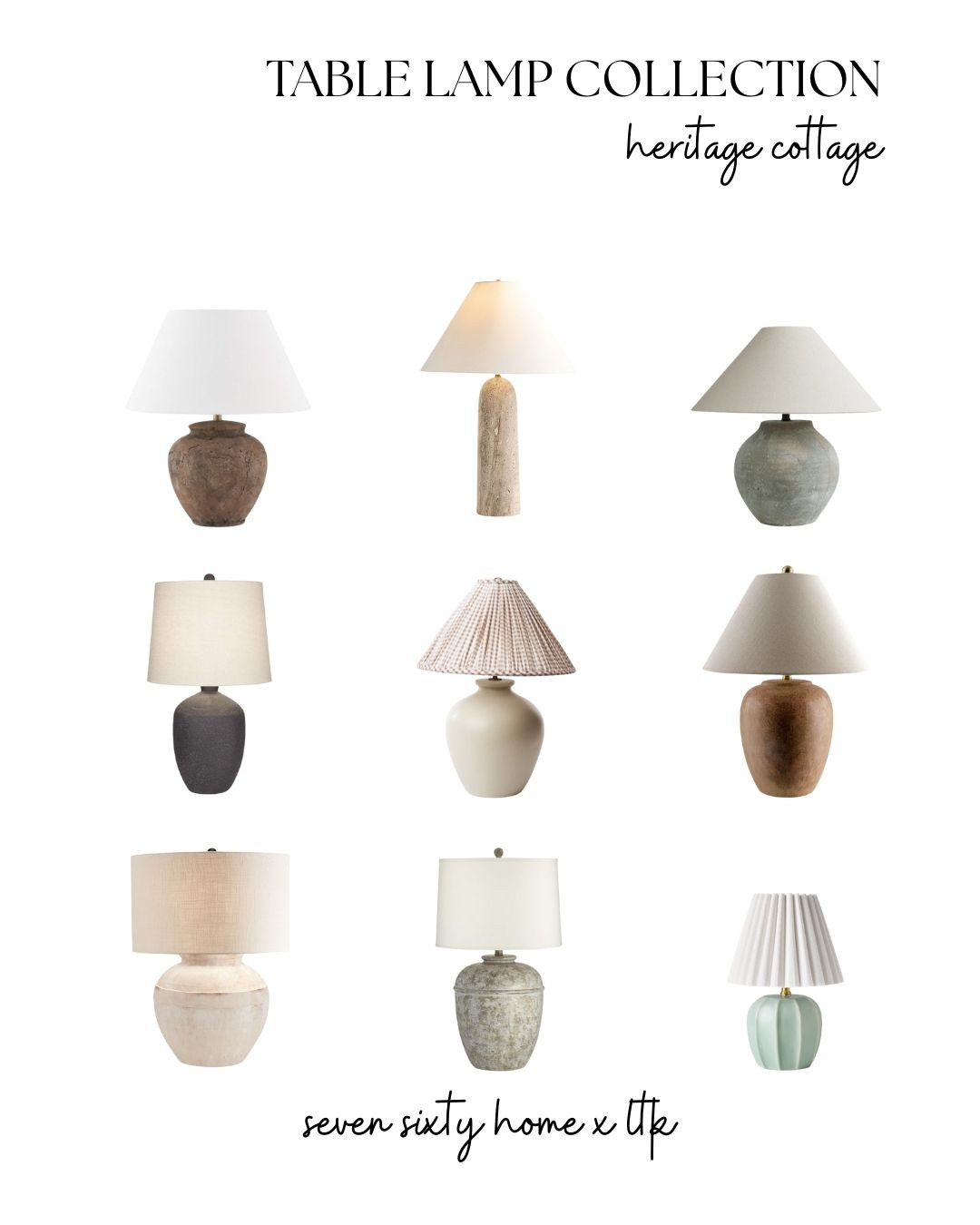 This lamp collection was curated to support a heritage cottage aesthetic — lighting that feels collected, familiar, and quietly refined.

Soft ceramic bases, warm neutral finishes, and classic shade shapes make these lamps easy to layer across bedrooms, living rooms, and reading corners. Each piece is designed to add warmth without visual noise, grounding a space while still feeling intentional.

These are everyday lamps meant to live beautifully, not just fill a surface.

Everything is linked. 

 #LTKHome