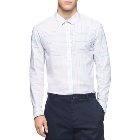 NEW White Mens Size 2XL Button Down Long-Sleeve Shirt | Walmart (US)