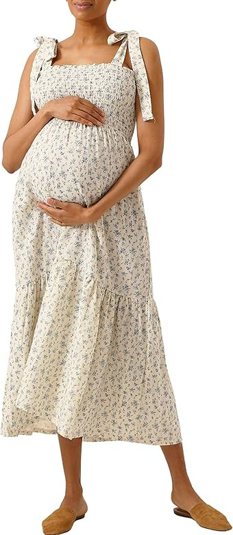 NOTHING FITS BUT Women’s Classic Nursing Momoka Dress, Soft Muslin Maternity Gown, Casual Flora... | Amazon (US)