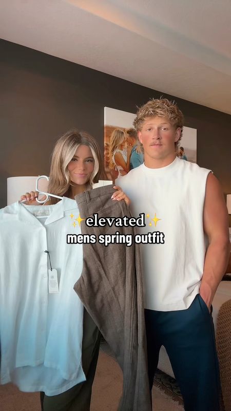 ✨elevated✨ mens spring outfit 🌸✨🙌🏼 #mensfashion #elevatedspringoutfit #affordableclothing elevated casual beach summer mens must have linen button up shirt dress pants outfit inspo affordable clothing 

#LTKSeasonal #LTKStyleTip #LTKMens