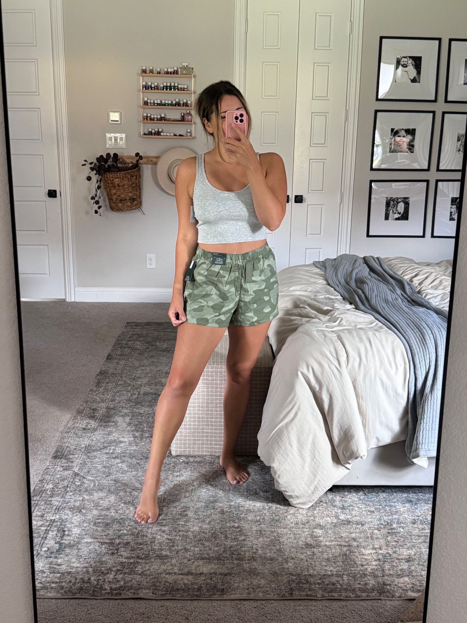 Target pajamas // camo boxer shorts // sleep tank with cups 

#LTKStyleTip #LTKFindsUnder50 #LTKHome