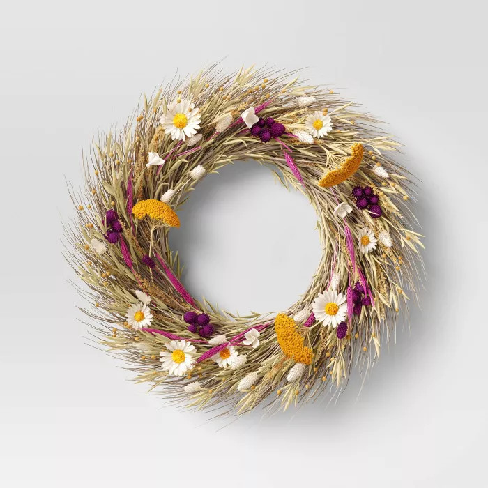 Wildflower Preserved Wreath - Threshold™ | Target
