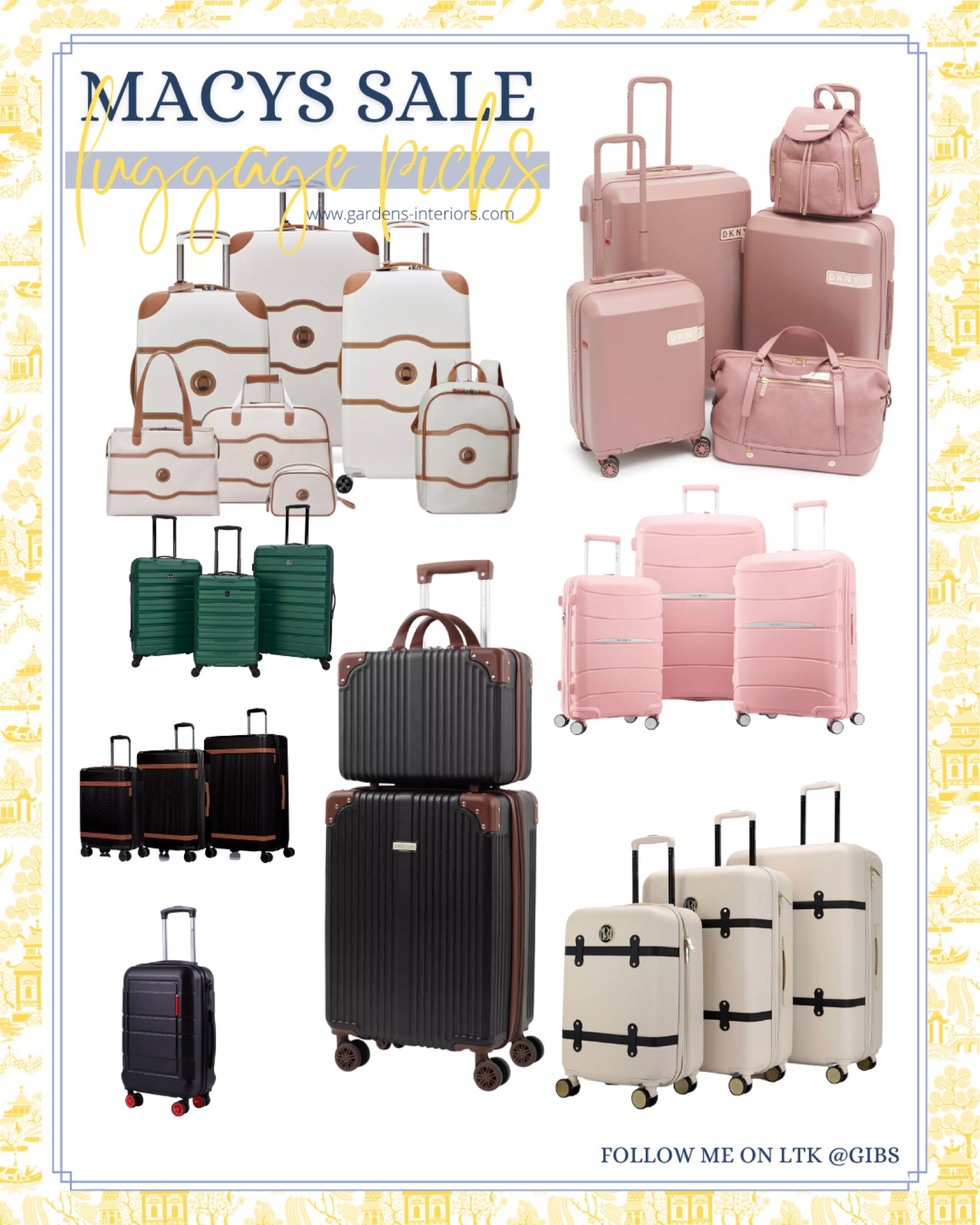 Macy's sale luggage set online