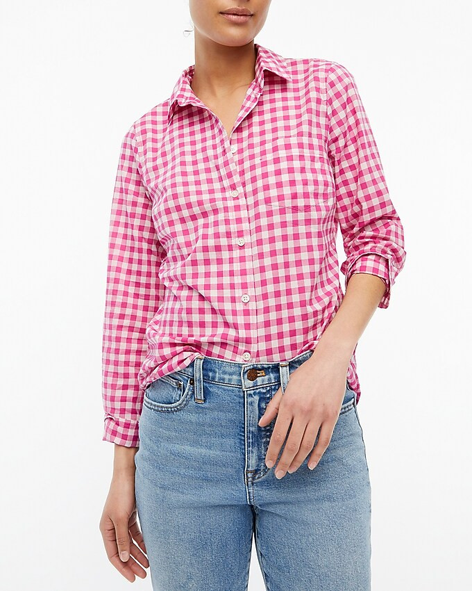 Gingham lightweight cotton shirt in signature fit | J.Crew Factory