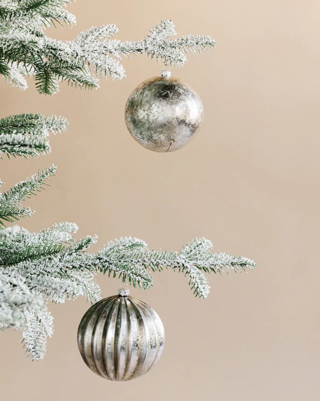 Galvanized Champagne Ornaments (Set of 2) | McGee & Co.