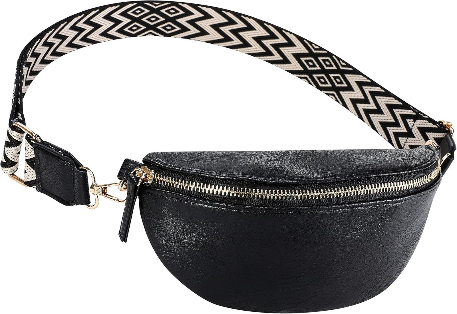 TopTTanBo Crossbody Fanny Packs for Women Fashionable Travel Belt Bag Outdoor Faux Leather Waist ... | Amazon (US)