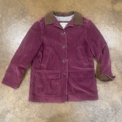 L L Bean Coat Women Small Petite Corduroy  Outside Jacket  Vintage 90 Chore  | eBay | eBay US