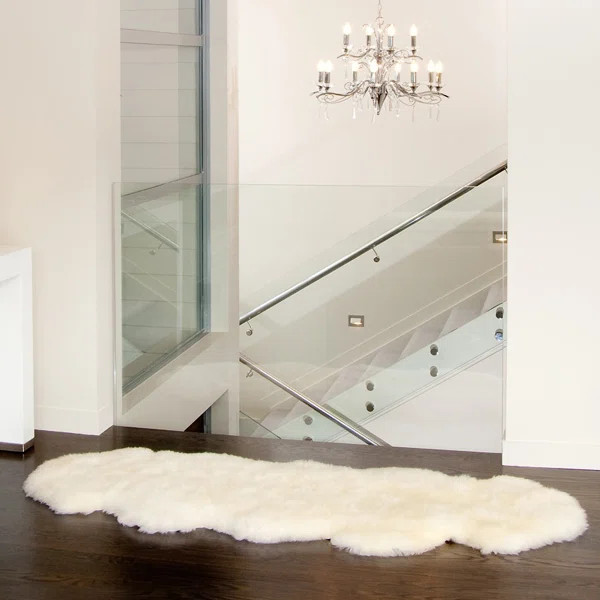 Colello Handmade Sheepskin 2' x 3' Area Rug in Natural | Wayfair North America