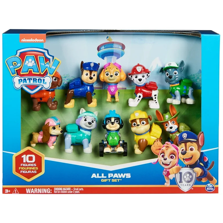PAW Patrol, All Paws on Deck, 10 Collectible Toy Figures Gift Pack for Kids Ages 3+ | Walmart (US)