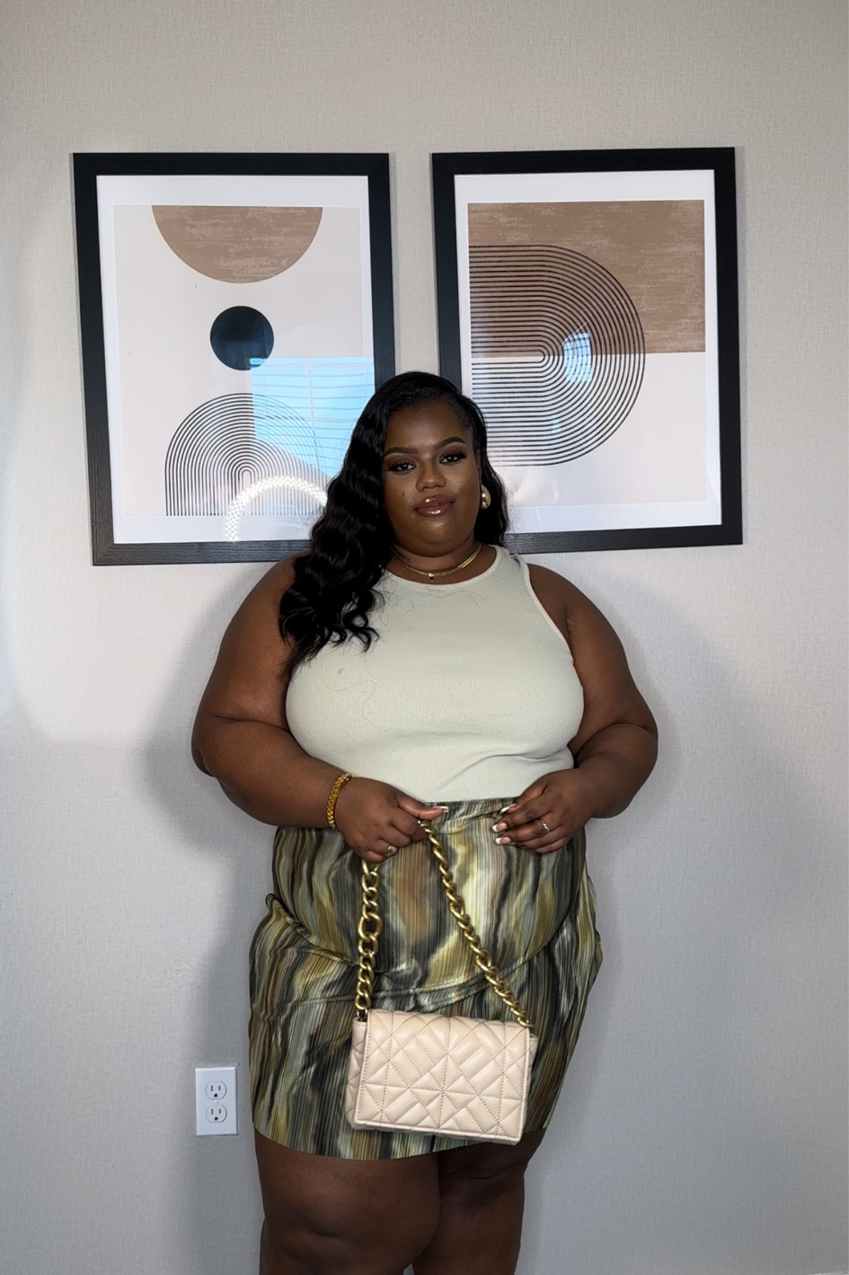 Top is in a 3x ( stretchy material) size down if you want a snug fit. Skirt is in a 3x

#LTKunder50 #LTKcurves #LTKunder100