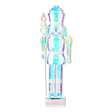 Light-Up Prismatic Nutcracker Indoor/Outdoor Christmas Decoration, Iridescent, 6', by Holiday Tim... | Walmart (US)