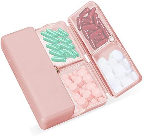 FYY Daily Pill Organizer, 7 Compartments Portable Pill Case Travel Pill Organizer,[Folding Design]Pi | Amazon (US)