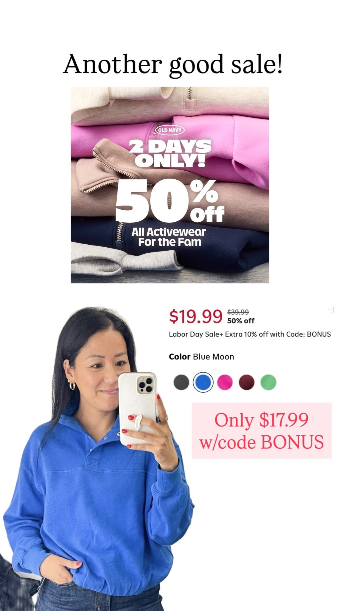 Size small

Old Navy activewear

#LTKActive #LTKSaleAlert