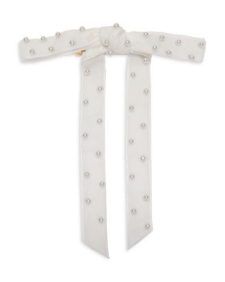 Lele Sadoughi Bardot Faux Pearl Velvet Bow Barrette  | Bloomingdale's Jewelry & Accessories | Bloomingdale's (US)