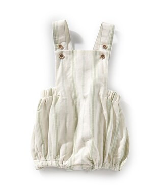 Edgehill Collection x Kristin Ellen Hockman Baby Boys Hugo Green Stripe Linen Sunsuit Bubble | Di... | Dillard's