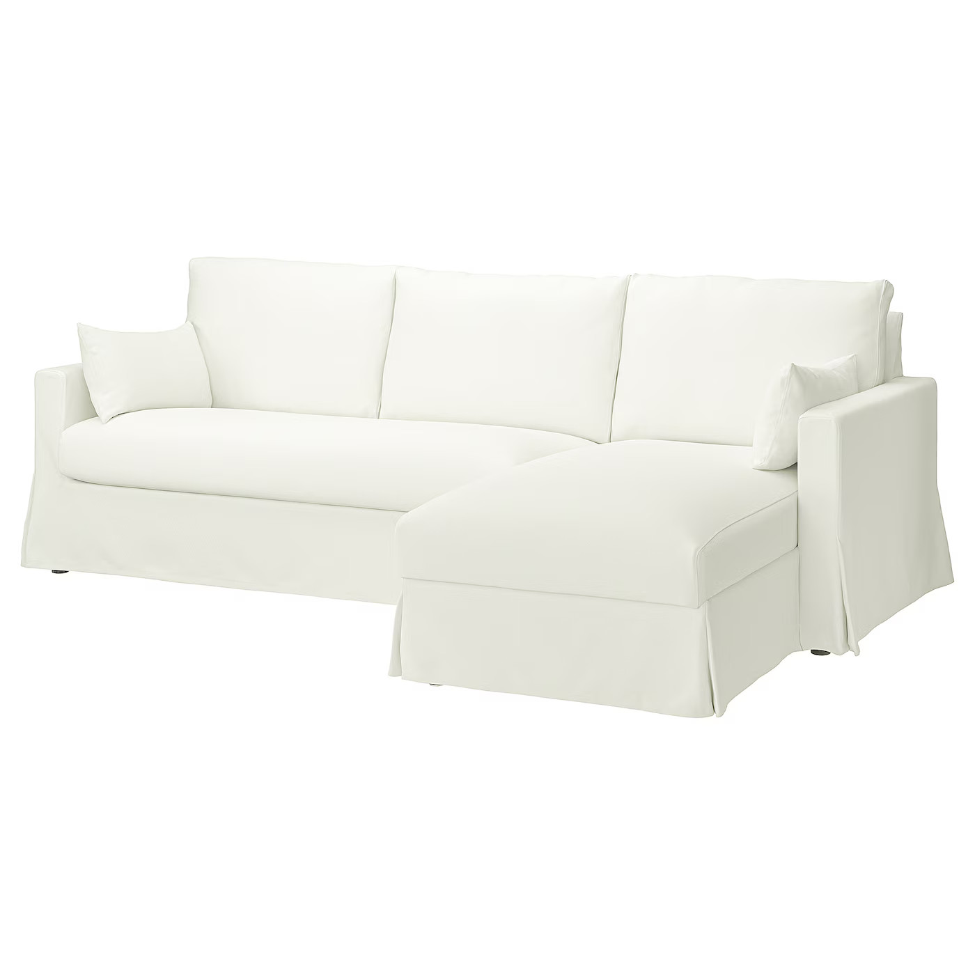 HYLTARP 3er-Sofa mit Récamiere, rechts, Hallarp weiß - IKEA Deutschland | IKEA (DE)