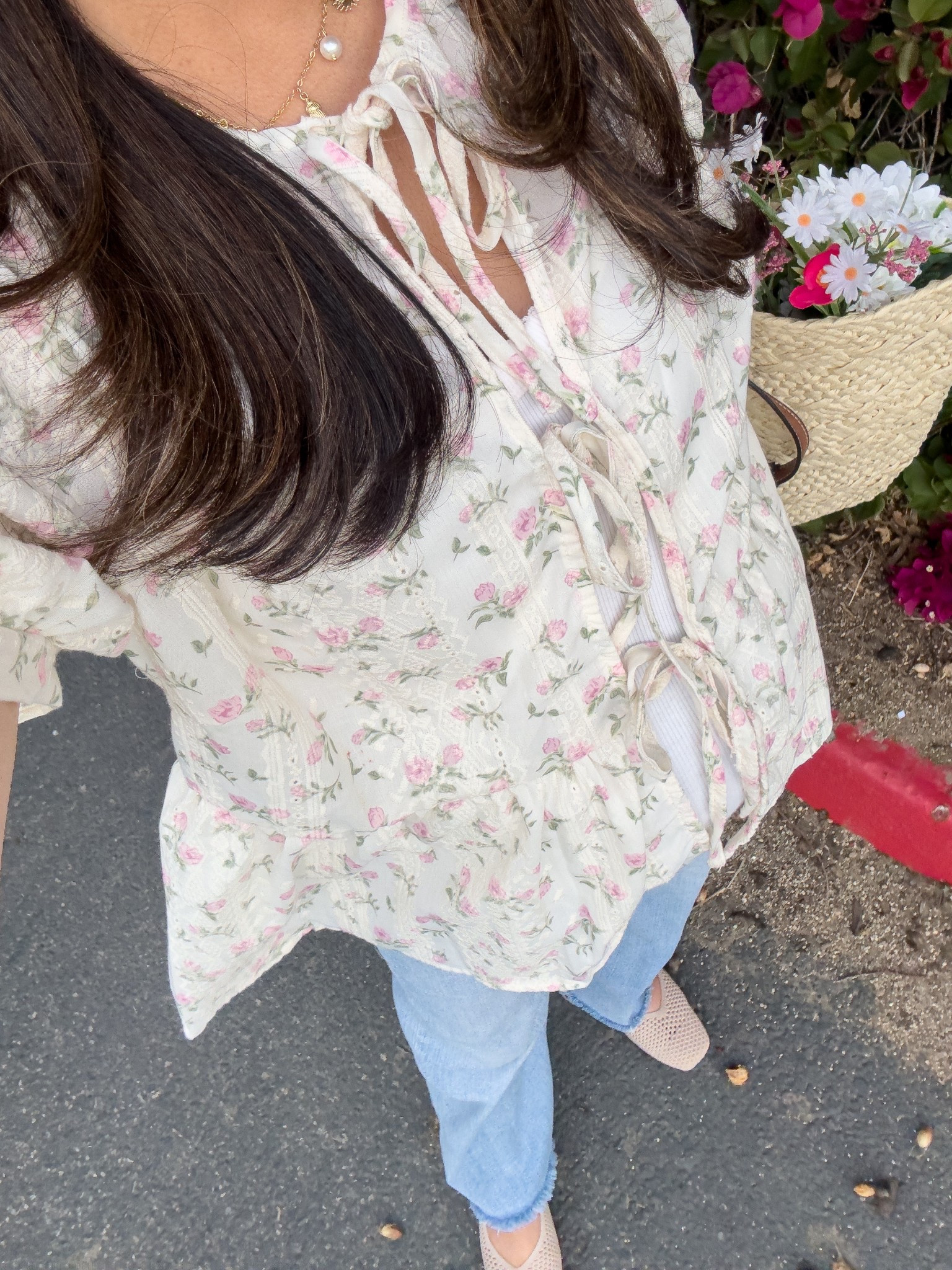 Spring eyelet top in size XL for the bump 

#LTKBump #LTKStyleTip #LTKSeasonal