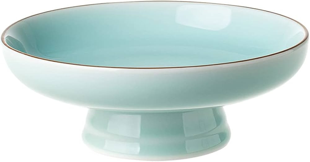 Ceramic Footed Bowl Round Pedestal Bowl Decorative Fruit Dish Holder Dessert Display Stand for Ki... | Amazon (US)