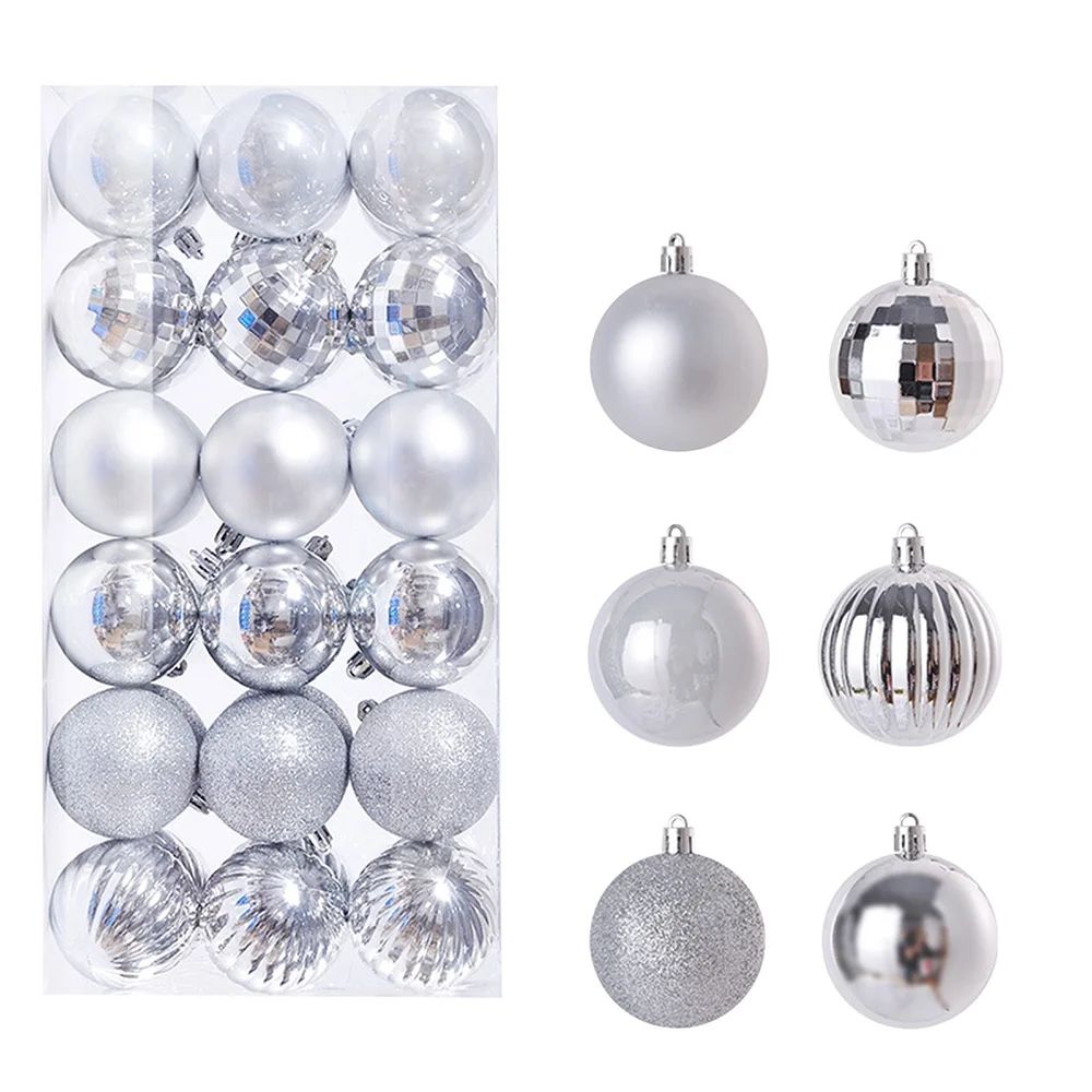 SuoKom Christmas Balls, 36Pcs 2.36 Inch Silver Christmas Balls Hanging Ornaments Shatterproof Del... | Walmart (US)