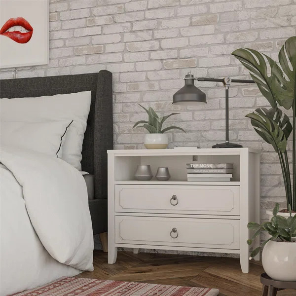Her Majesty 24'' Tall 2 - Drawer Nightstand | Wayfair North America