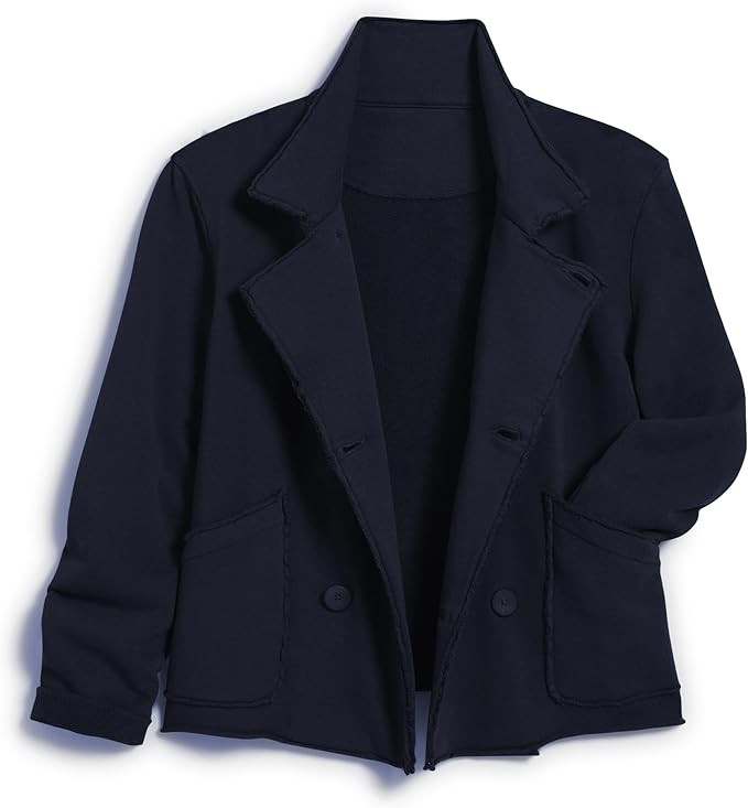 Women Warm Pea Coat Notched Lapel Neck Cropped Double Breasted Button Down Trench Overcoat Jacket... | Amazon (US)