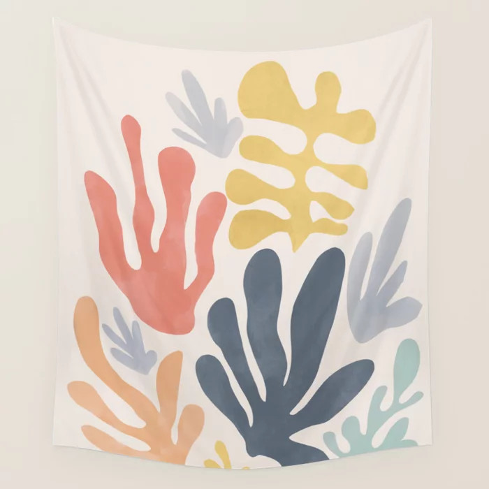 Matisse Cutouts Homage - Abstract Painting Wall Tapestry | Society6